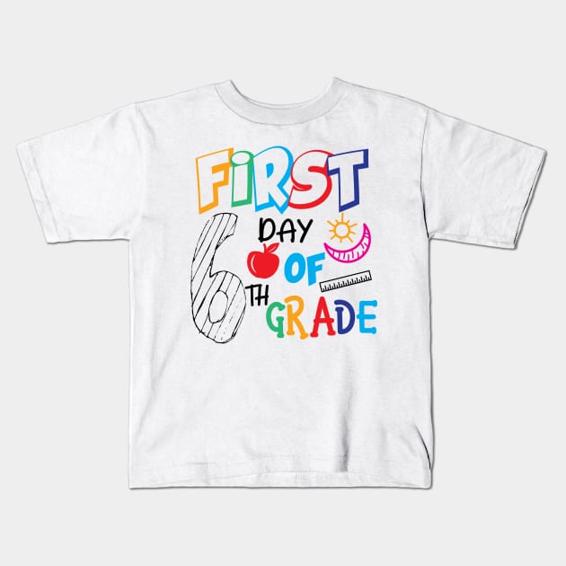 first day of 6th grade Kids T-Shirt by busines_night